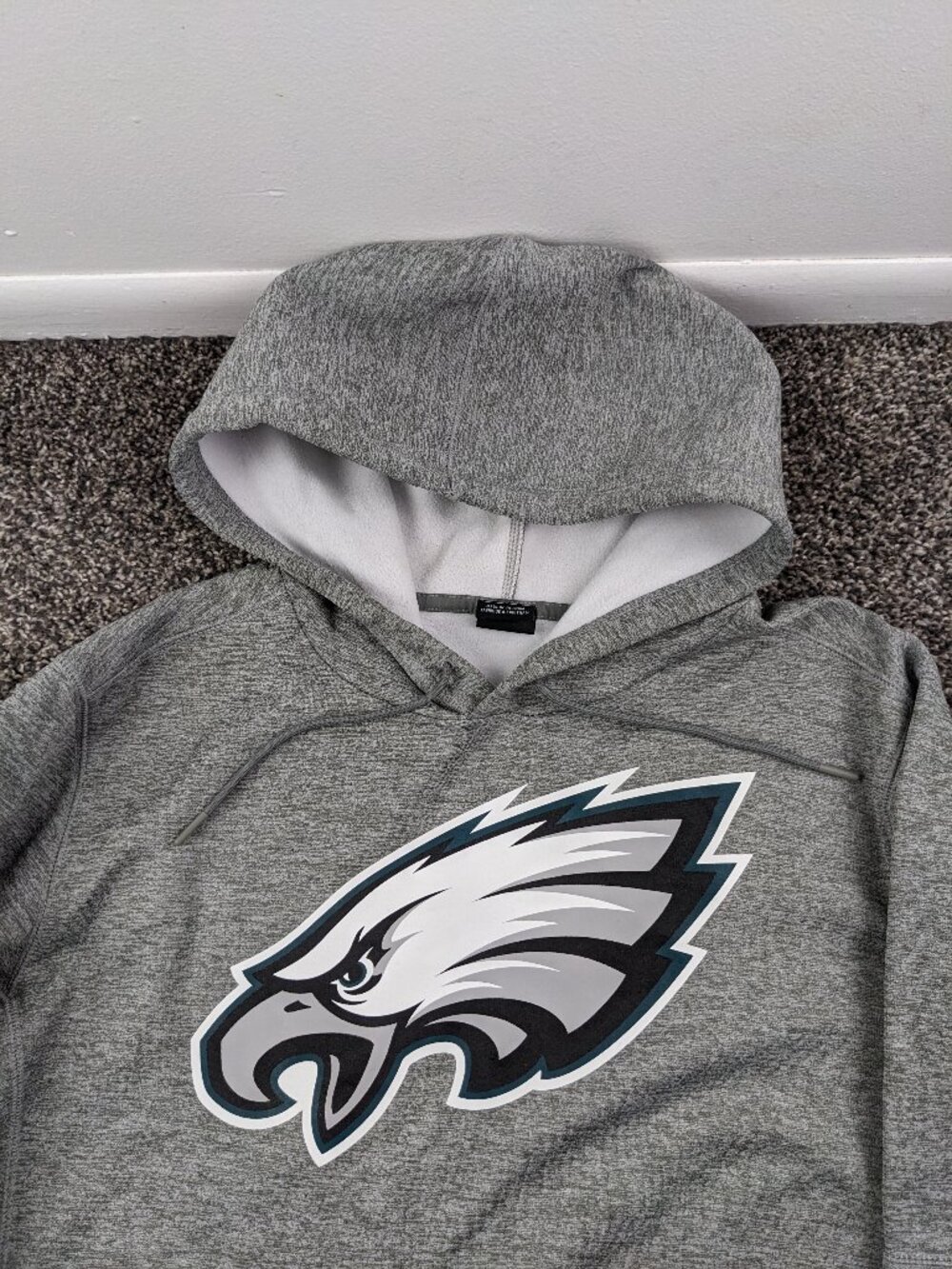 2021 Philadelphia Eagles Hoodie Nike Big Logo Fleece Lined Sweatshirt Mens Large